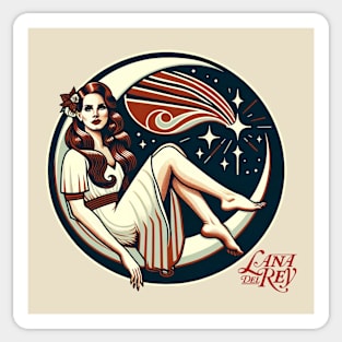 Lana Del Rey - Art Nouveau Moon Sticker